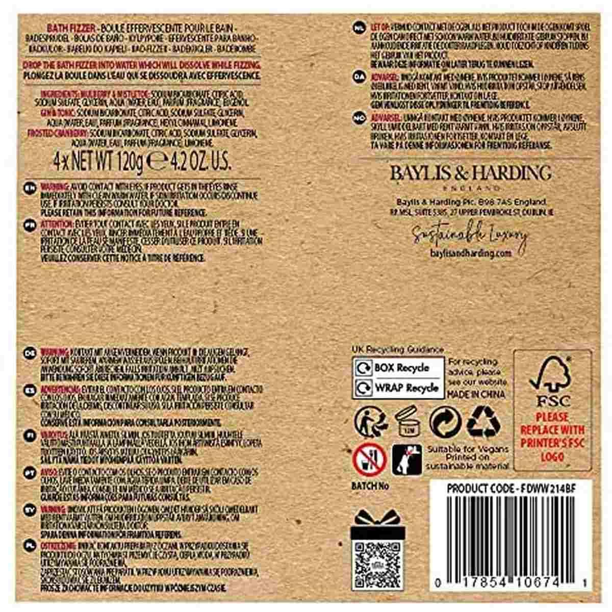 Fuzzy duck 4 sfere da bagno 120 gr