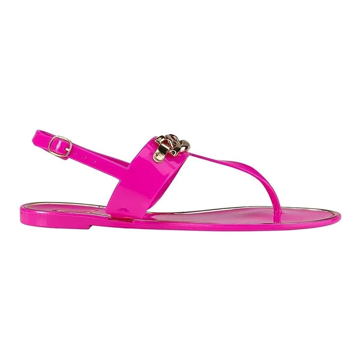Sandalo fucsia con catena oro tg.37